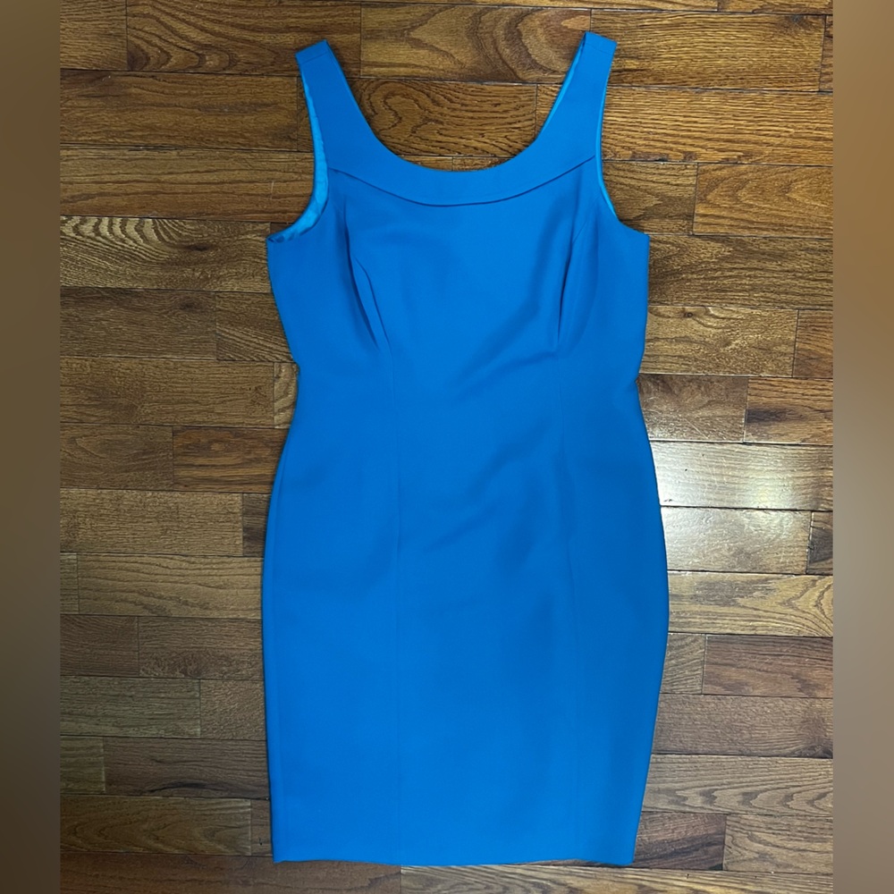 Liz Claiborne Blue Sleeveless Sheath Dress Women's 12 Preowned